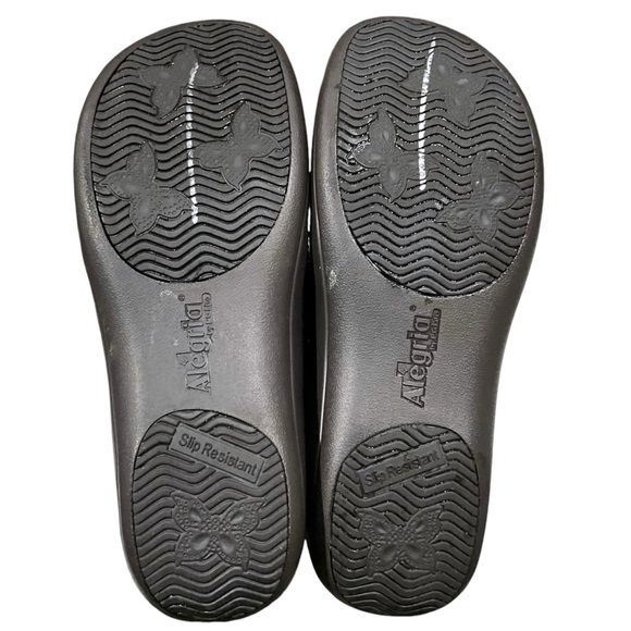 ALEGRIA Joleen Women's 7-7.5 / 37 Espresso Embossed Leather Clogs Occupational - Picture 13 of 13